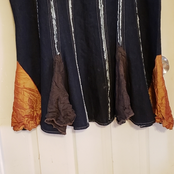 AS•HRO Denim/Mixed Materials Skirt/Jacket Set, XXL, fits like 16W-18W. - Picture 12 of 16